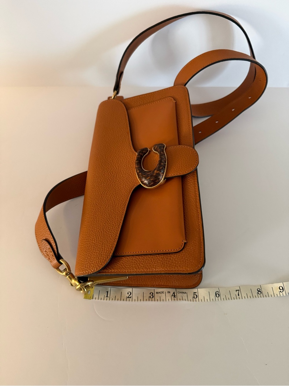 Coach Tabby 26 Hazelnut Leather Crossbody Bag C3888 Missing Shoulder Strap - Picture 14 of 16